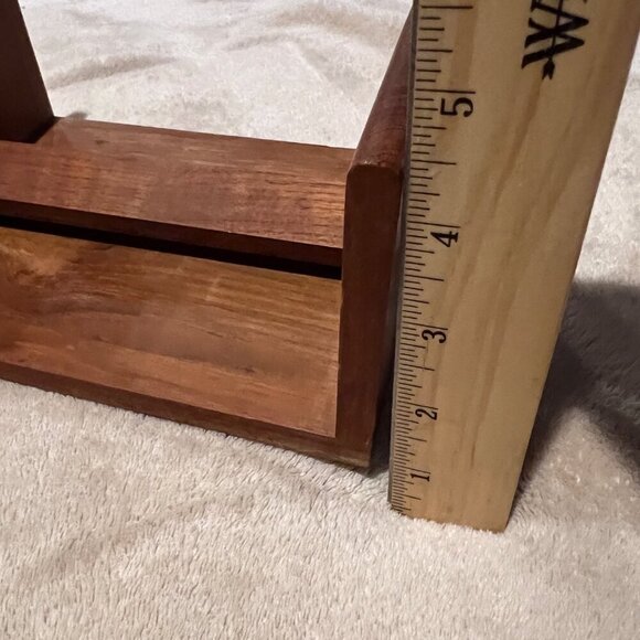 Selandia Designs Teakwood Thailand Napkin Holder Stand Mid century MCM style vib - Picture 4 of 7